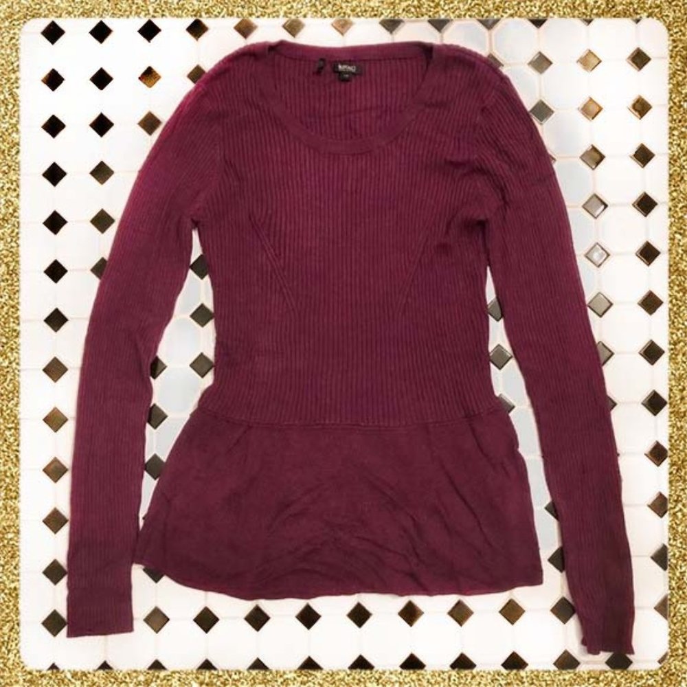 NWOT BUFFALO David Bitton Knit Top With Peplum